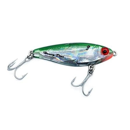 Mirrolure Heavy Dine Sinking Twitchbait, 2 58, 716 Oz, Green BackSilver Broken Glass 18MR-EGSBG